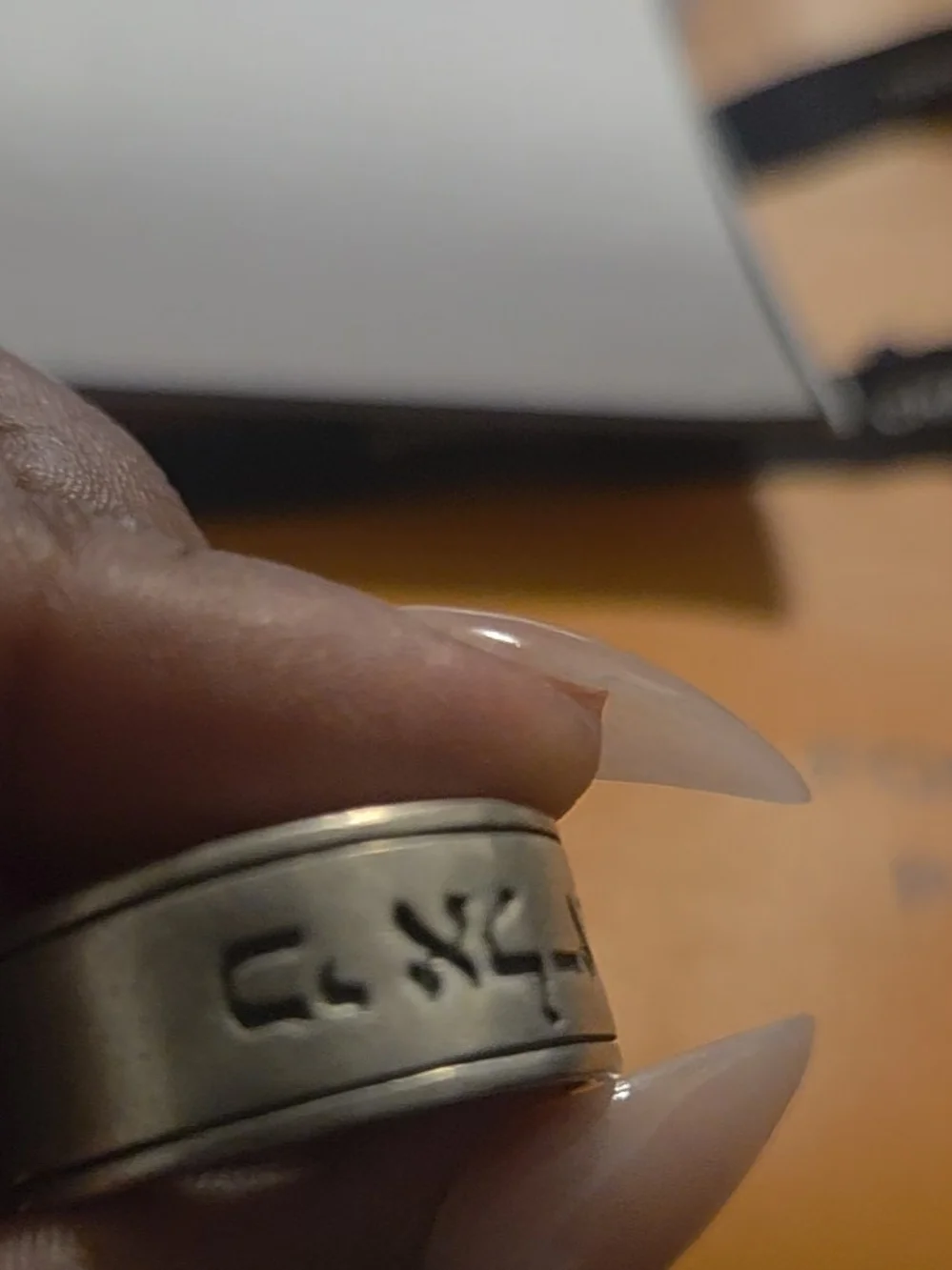 James Avery Silver Engraved Spinner Ring